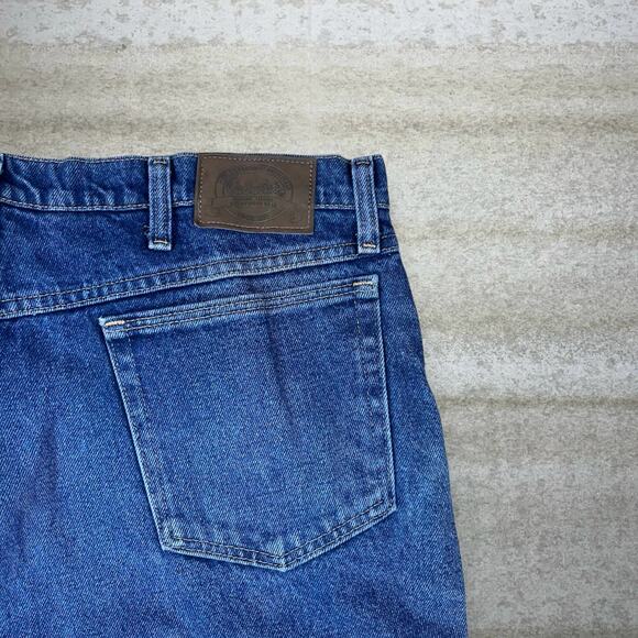 Vintage Flannel Lined Cabelas Jeans Medium Wash Work Wear Denim Relaxed Warm 90s - Picture 3 of 5